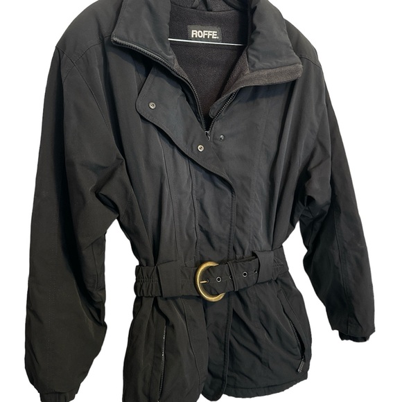 Vintage ROFFE w/ Gold Belt Ski Snowboarding Jacket Coat USA M / 8 - Picture 7 of 15